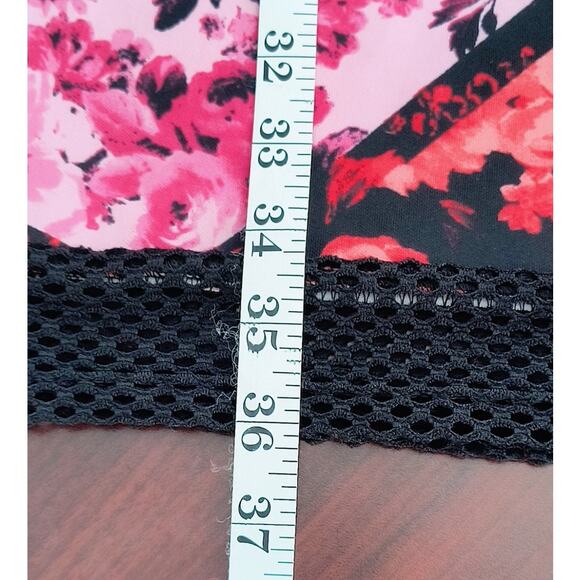 Bailey Blue Stretch Knit & Mesh Dress Women's Sz L Multicolor Floral Sort Sleeve - Picture 7 of 12